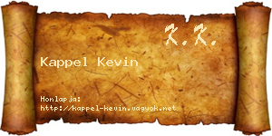 Kappel Kevin névjegykártya